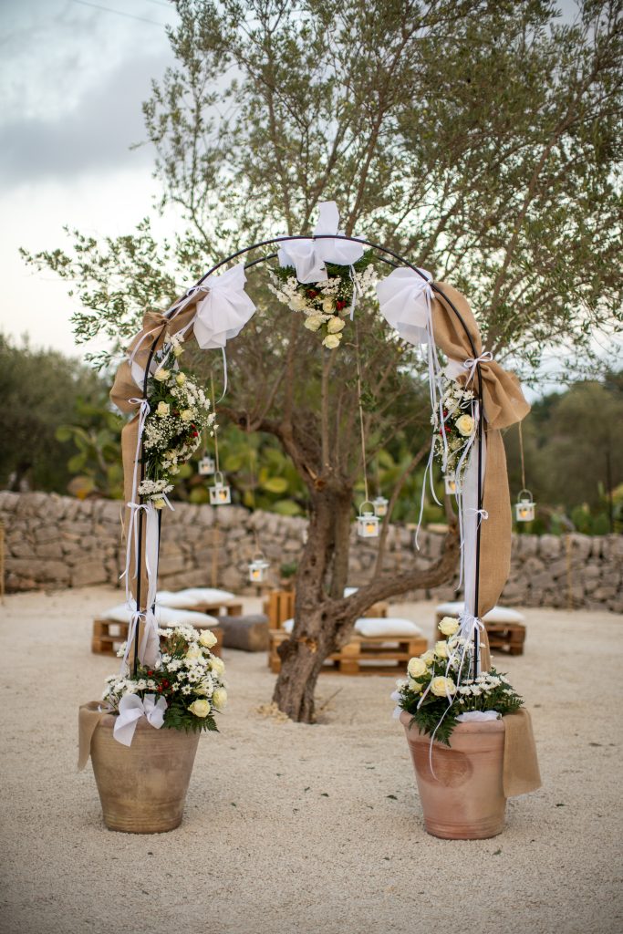 arco matrimonio stile country