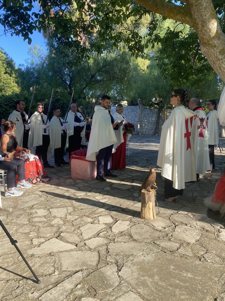 matrimonio tema medievale rito templare